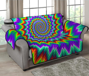 Psychedelic Spiral Optical Illusion Loveseat Protector