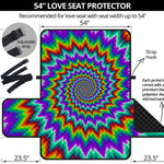 Psychedelic Spiral Optical Illusion Loveseat Protector