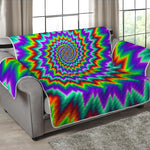 Psychedelic Spiral Optical Illusion Loveseat Protector