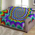 Psychedelic Spiral Optical Illusion Loveseat Protector