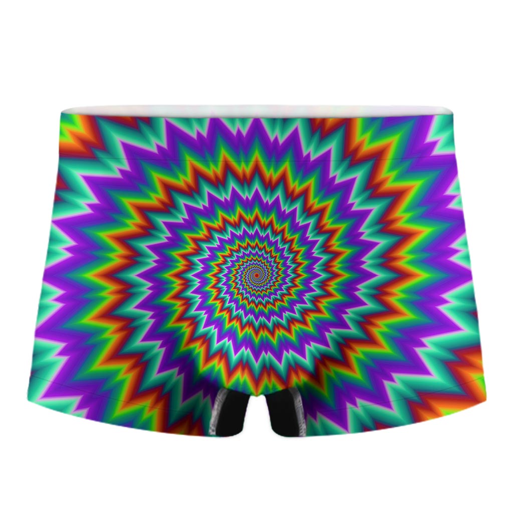 Psychedelic Spiral Optical Illusion Men's Boxer Briefs