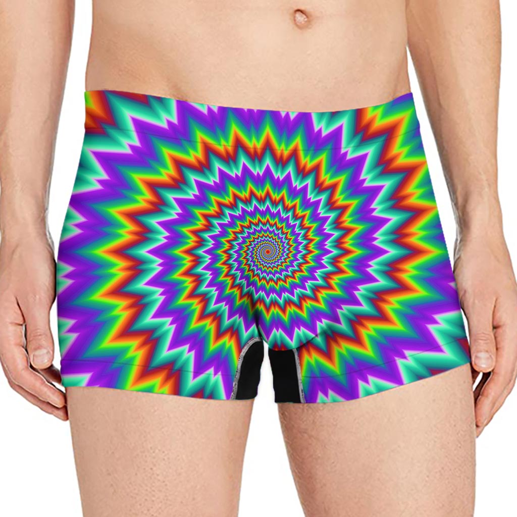 Psychedelic Spiral Optical Illusion Men's Boxer Briefs