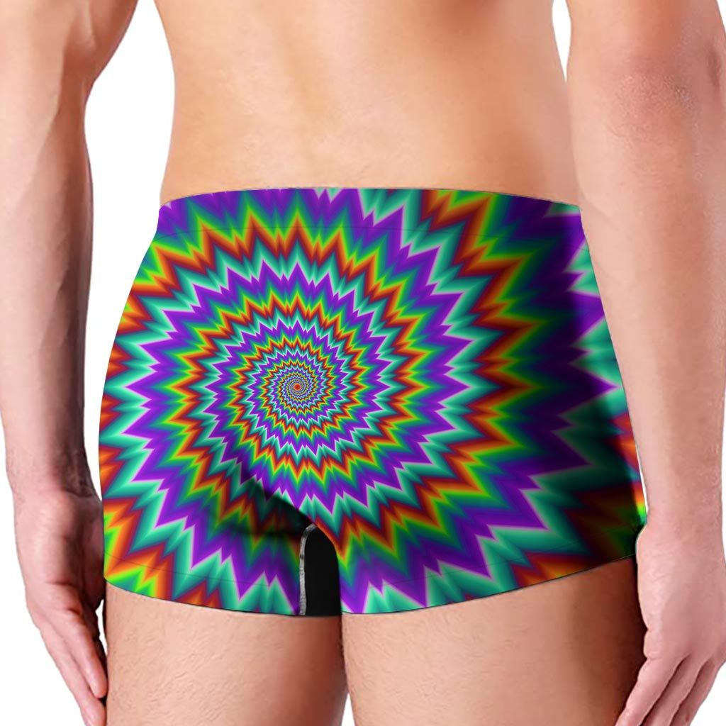 Psychedelic Spiral Optical Illusion Men's Boxer Briefs