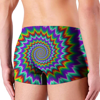 Psychedelic Spiral Optical Illusion Men's Boxer Briefs