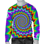 Psychedelic Spiral Optical Illusion Men's Crewneck Sweatshirt GearFrost