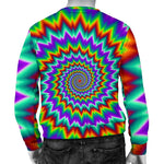 Psychedelic Spiral Optical Illusion Men's Crewneck Sweatshirt GearFrost