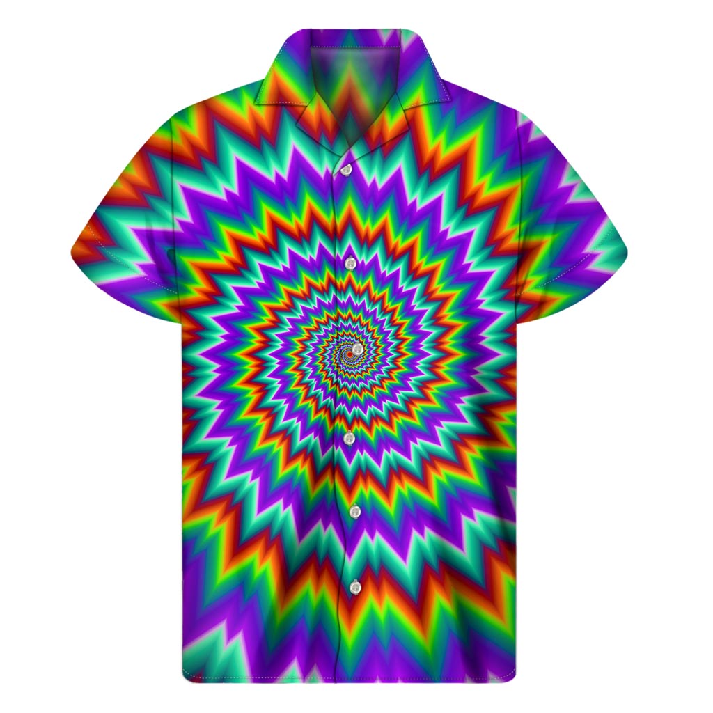 Psychedelic Spiral Optical Illusion Men's Short Sleeve Shirt