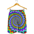 Psychedelic Spiral Optical Illusion Men's Shorts