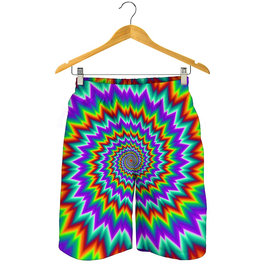 Psychedelic Spiral Optical Illusion Men's Shorts