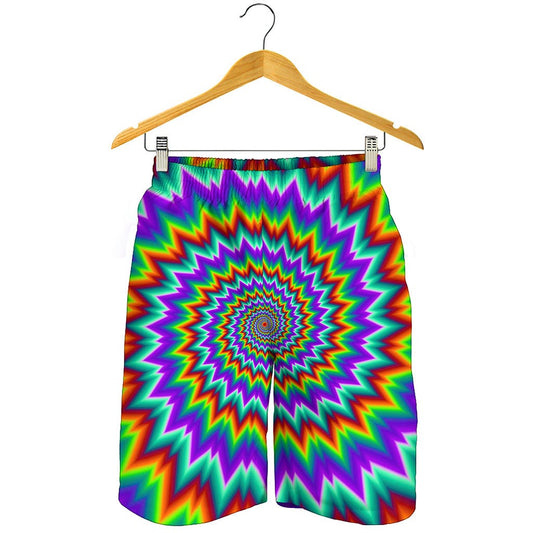 Psychedelic Spiral Optical Illusion Men's Shorts