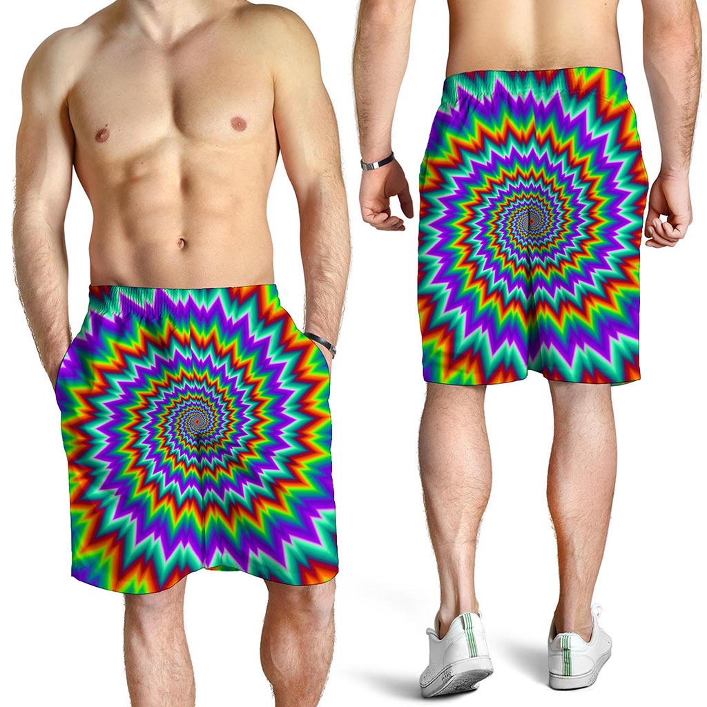 Psychedelic Spiral Optical Illusion Men's Shorts