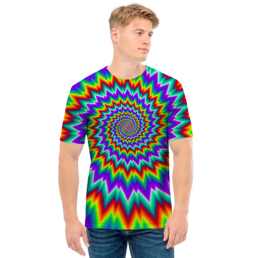 Psychedelic Spiral Optical Illusion Men's T-Shirt