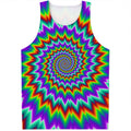 Psychedelic Spiral Optical Illusion Men's Tank Top