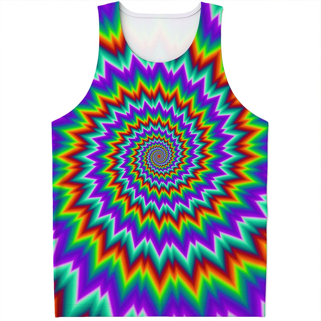 Psychedelic Spiral Optical Illusion Men's Tank Top