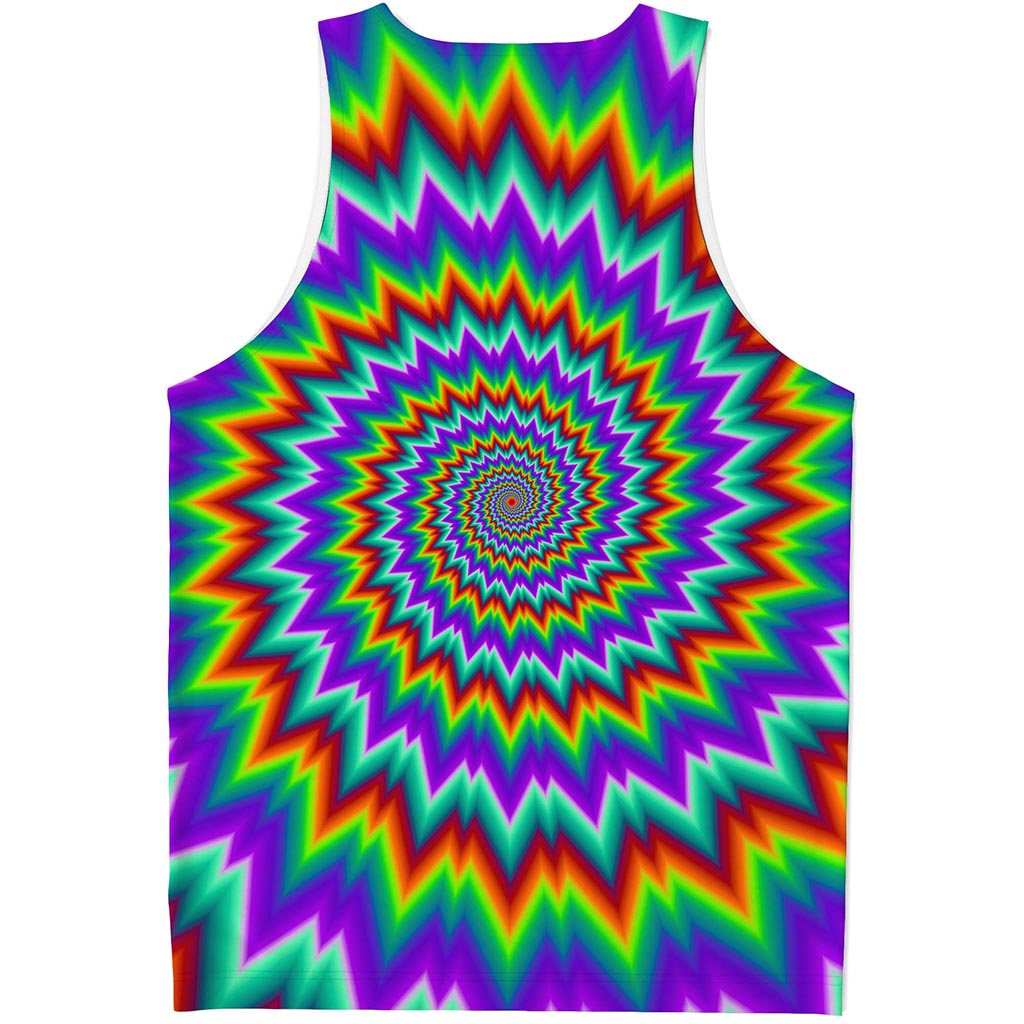 Psychedelic Spiral Optical Illusion Men's Tank Top