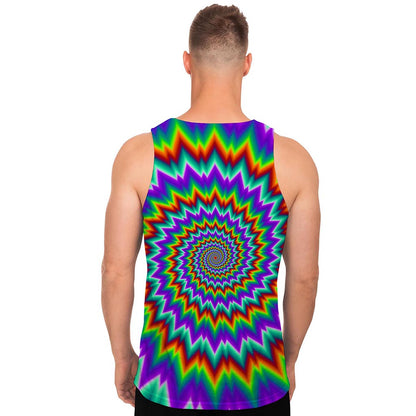 Psychedelic Spiral Optical Illusion Men's Tank Top