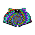 Psychedelic Spiral Optical Illusion Muay Thai Boxing Shorts