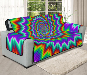 Psychedelic Spiral Optical Illusion Oversized Sofa Protector