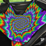 Psychedelic Spiral Optical Illusion Pet Car Back Seat Cover