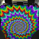 Psychedelic Spiral Optical Illusion Pet Car Back Seat Cover