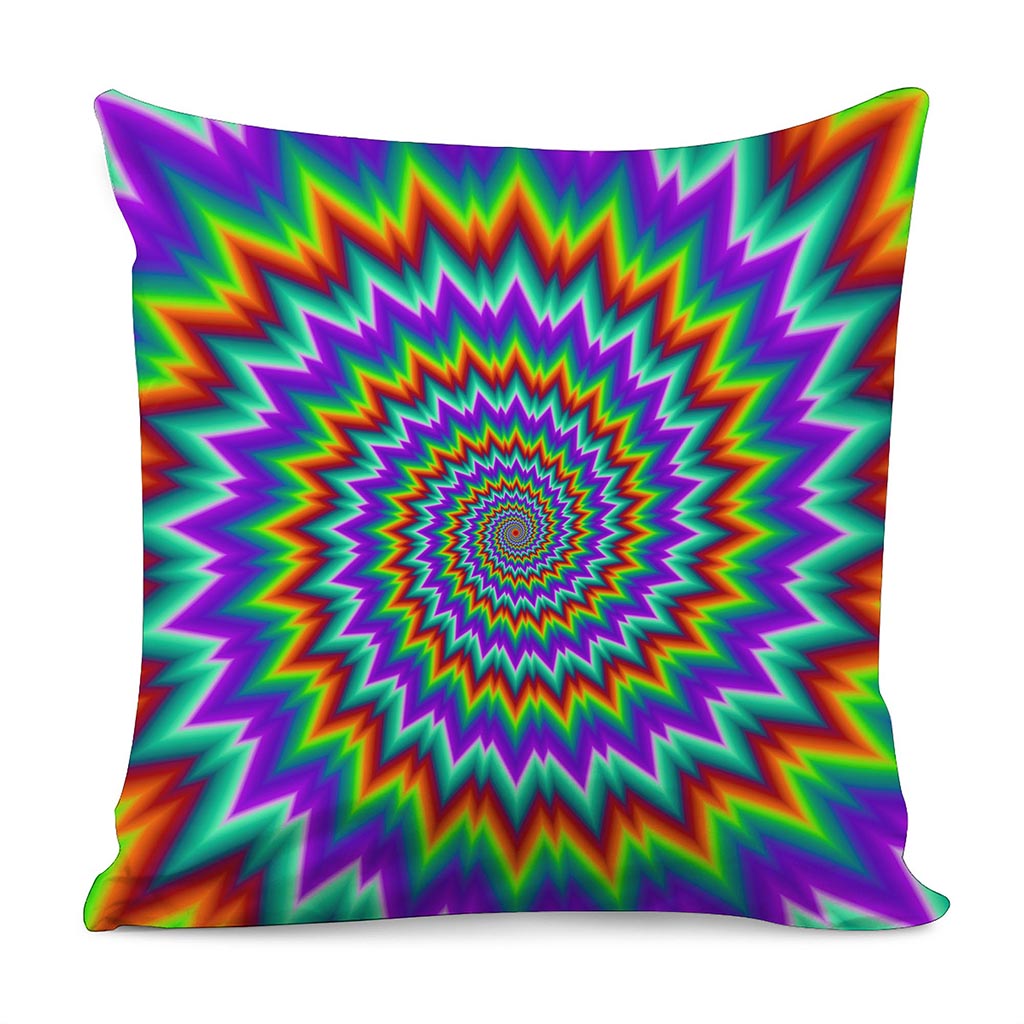Psychedelic Spiral Optical Illusion Pillow Cover
