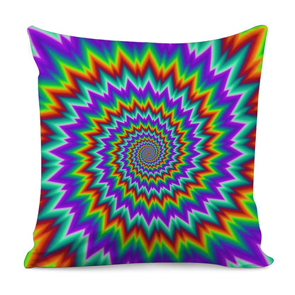 Psychedelic Spiral Optical Illusion Pillow Cover