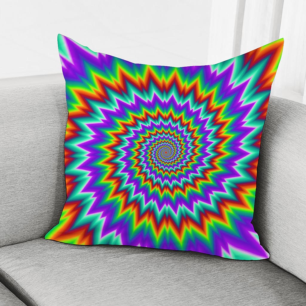 Psychedelic Spiral Optical Illusion Pillow Cover