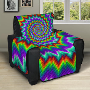 Psychedelic Spiral Optical Illusion Recliner Protector