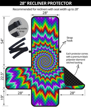 Psychedelic Spiral Optical Illusion Recliner Protector