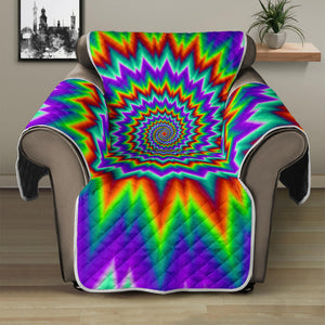 Psychedelic Spiral Optical Illusion Recliner Protector