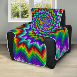 Psychedelic Spiral Optical Illusion Recliner Protector