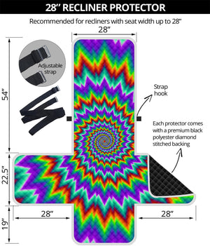 Psychedelic Spiral Optical Illusion Recliner Protector