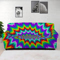 Psychedelic Spiral Optical Illusion Sofa Cover