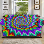 Psychedelic Spiral Optical Illusion Sofa Protector