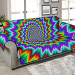 Psychedelic Spiral Optical Illusion Sofa Protector