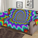 Psychedelic Spiral Optical Illusion Sofa Protector