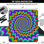 Psychedelic Spiral Optical Illusion Sofa Protector