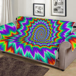 Psychedelic Spiral Optical Illusion Sofa Protector