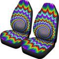 Psychedelic Spiral Optical Illusion Universal Fit Car Seat Covers