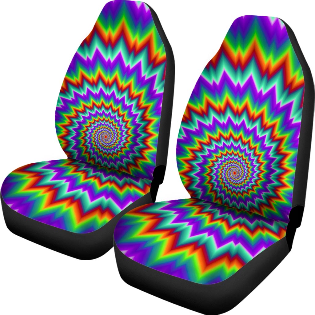 Psychedelic Spiral Optical Illusion Universal Fit Car Seat Covers