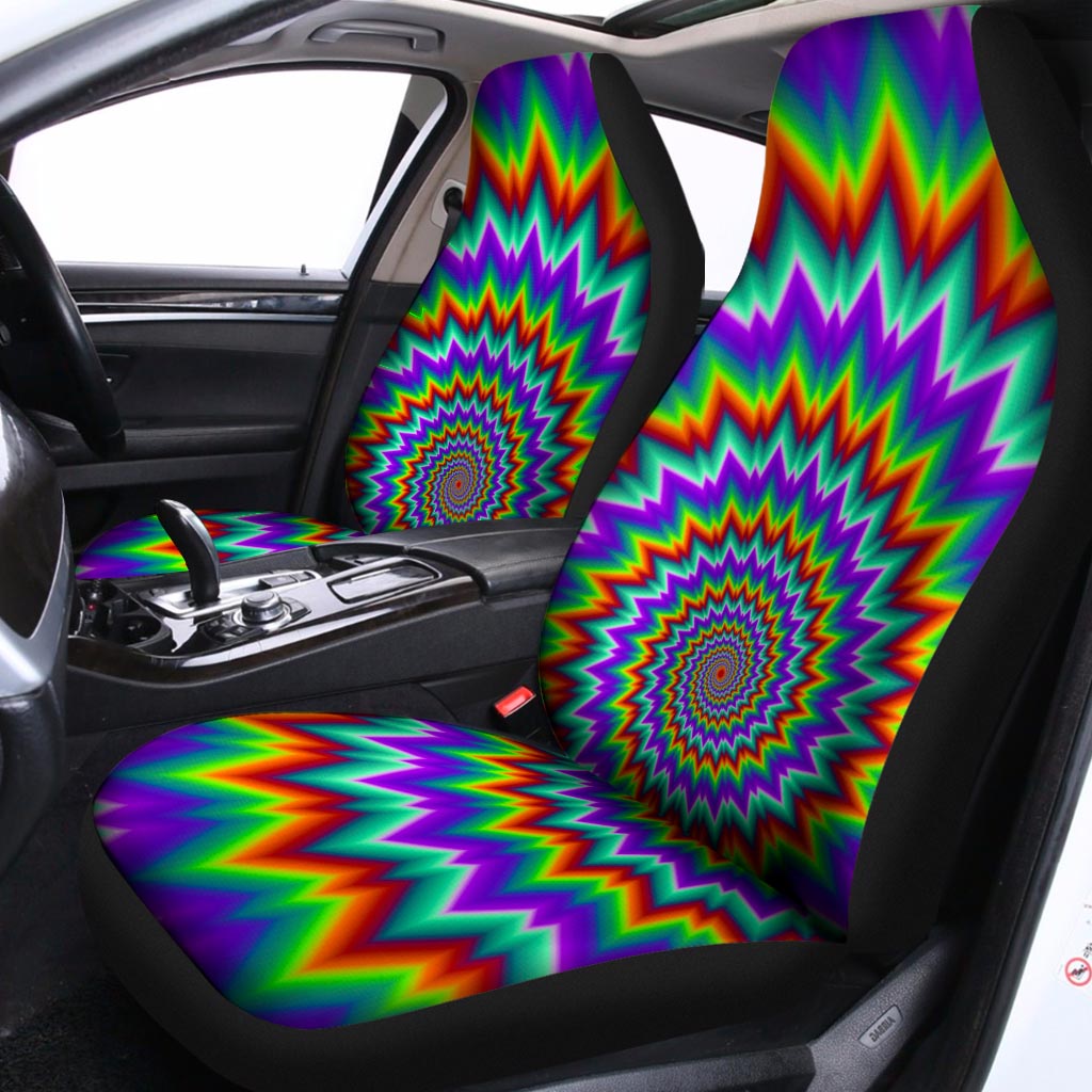 Psychedelic Spiral Optical Illusion Universal Fit Car Seat Covers