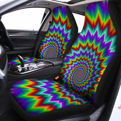 Psychedelic Spiral Optical Illusion Universal Fit Car Seat Covers