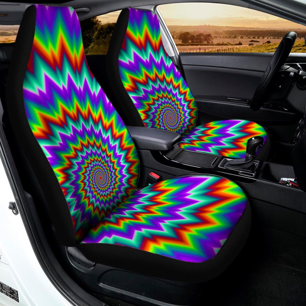 Psychedelic Spiral Optical Illusion Universal Fit Car Seat Covers