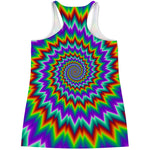 Psychedelic Spiral Optical Illusion Women's Racerback Tank Top