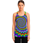 Psychedelic Spiral Optical Illusion Women's Racerback Tank Top
