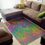Psychedelic Surface Print Area Rug
