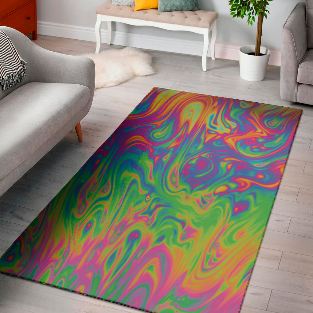 Psychedelic Surface Print Area Rug