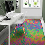 Psychedelic Surface Print Area Rug