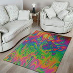 Psychedelic Surface Print Area Rug