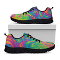Psychedelic Surface Print Black Running Shoes